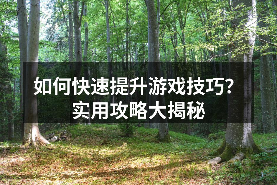 如何快速提升游戏技巧？实用攻略大揭秘